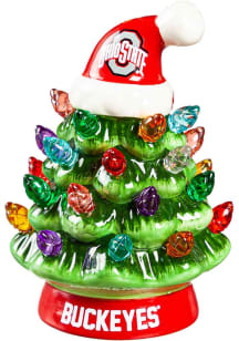 Red Ohio State Buckeyes Light Up Tree Ornament Ornament