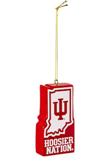 White Indiana Hoosiers Mascot Ornament Ornament