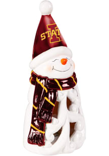 Iowa State Cyclones Snowman LED 8 Inch Statuary Decor