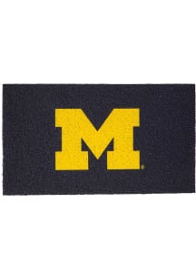 Navy Blue Michigan Wolverines Logo Door Mat