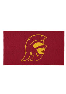Red USC Trojans Logo Door Mat