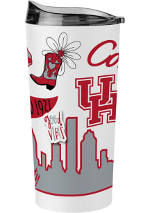 Houston Cougars 20oz Native PC Stainless Steel Tumbler - White