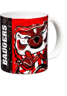 Red Wisconsin Badgers 11oz Justin Patten Mug