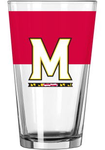 Red Maryland Terrapins 16 Oz Colorblock Pint Glass