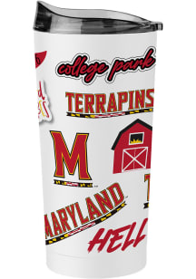 Red Maryland Terrapins 20 Oz Native Stainless Steel Tumbler