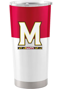 Red Maryland Terrapins 20 Oz Colorblock Stainless Steel Tumbler