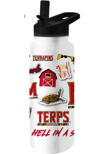 Red Maryland Terrapins 34 Oz Native Quencher Stainless Steel Bottle