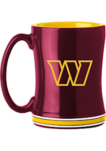 Washington Commanders 14oz Relief Ceramic Mug - Burgundy
