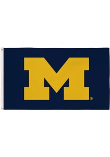 Yellow Michigan Wolverines 3x5 Team Logo Silk Screen Grommet Flag