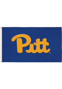 Gold Pitt Panthers 3x5 Team Logo Silk Screen Grommet Flag