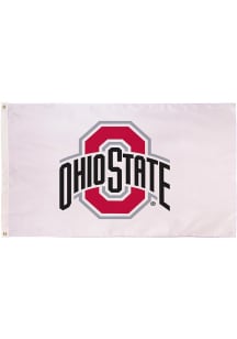 Red Ohio State Buckeyes 3x5 Team Logo Silk Screen Grommet Flag