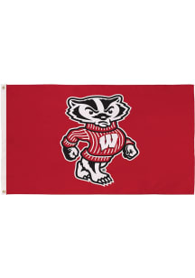 Cardinal Wisconsin Badgers 3x5 Team Logo Silk Screen Grommet Flag