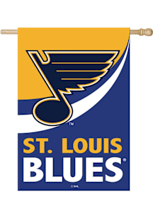 St Louis Blues Burlap Banner - Blue