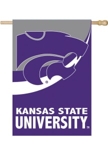 Purple K-State Wildcats Burlap Banner