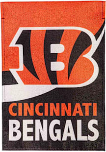 Cincinnati Bengals Burlap Garden Flag - Black