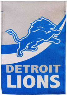 Detroit Lions Burlap Garden Flag - Blue
