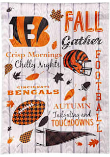 Cincinnati Bengals Fall Theme Garden Flag - Black