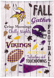 Minnesota Vikings Fall Theme Garden Flag
