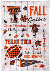 Texas Tech Red Raiders Fall Theme Garden Flag - Red
