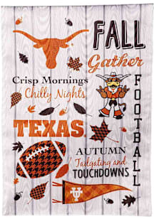 Texas Longhorns Fall Theme Garden Flag - Burnt Orange