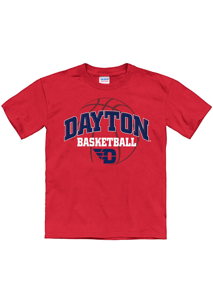 Dayton Flyers Youth Red Bevel Arch Basketball Short Sleeve T-Shirt