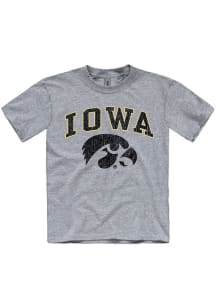 Youth Grey Iowa Hawkeyes Fade Out Short Sleeve T-Shirt