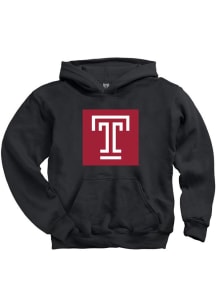 Temple Owls Youth  Big Logo Long Sleeve Hoodie