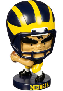 Yellow Michigan Wolverines 6 Inch Little Big Head Mascot Figurine