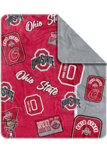 Ohio State Buckeyes Red Logo Brands Dream Weave Fleece Blanket