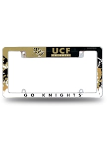 UCF Knights Primary All Over Chrome License Plate Frame - White