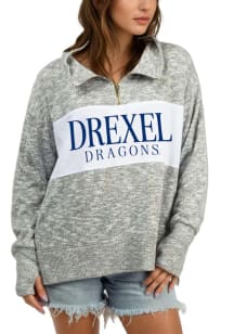Womens Grey Drexel Dragons Classic Qtr Zip