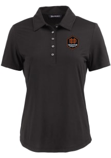 Cutter and Buck Houston Dynamo Womens Black Coastline Eco Short Sleeve Polo Shirt