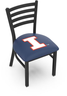 Black Illinois Fighting Illini Stationary Black Wrinkle Finish Pub Stool