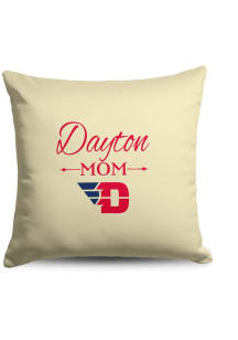 Dayton Flyers Mom 18x18 Throw Pillow - White