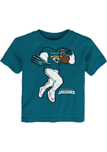 Jacksonville Jaguars Toddler Teal Stiff Arm Short Sleeve T-Shirt