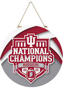 Indiana Hoosiers 2025 CFP National Champions Round Sign - Crimson