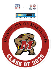 Red Maryland Terrapins Class of 2025 Durable Stickers