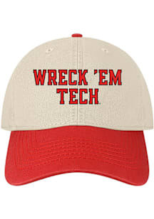 Texas Tech Red Raiders EZA Twill Wreck 'Em Tech Adjustable Hat - Ivory