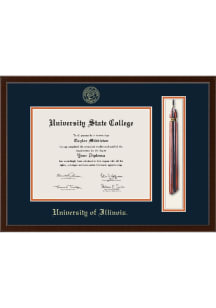 Brown Illinois Fighting Illini Delta Tassel Diploma Frame