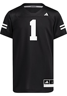 Adidas Nebraska Cornhuskers Youth Black No 1 Strategy Football Jersey