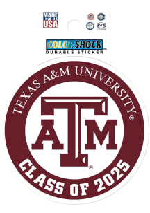 Texas A&amp;M Aggies Class of 2025 Durable Stickers - Maroon