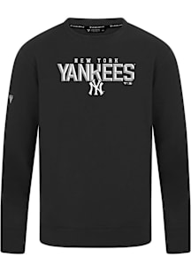 Levelwear New York Yankees Black Mandate Carve Long Sleeve T Shirt