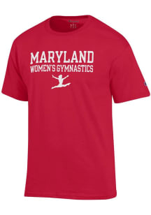 Maryland Terrapins Red Champion Womens Gymnastics Short Sleeve T Shirt