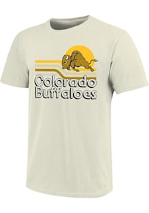 Colorado Buffaloes Natural Vintage Sunset Lines Short Sleeve T Shirt