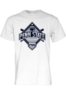 Penn State Nittany Lions Big Ten Baseball Short Sleeve T Shirt - White