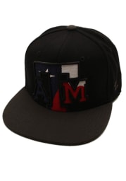 Zephyr Texas A&M Aggies Mens Black Flag Logo Fitted Hat
