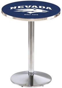 Nevada Wolf Pack Chrome Round Base Pub Table