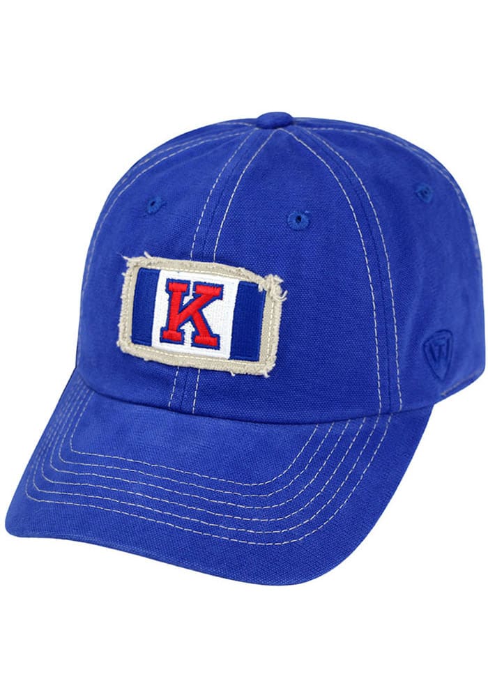 Top of the World Kansas Jayhawks Game Day Canvas Adjustable Hat - Blue