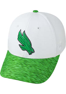 Top of the World North Texas Mean Green Mens White Booster Lightspeed Flex Hat