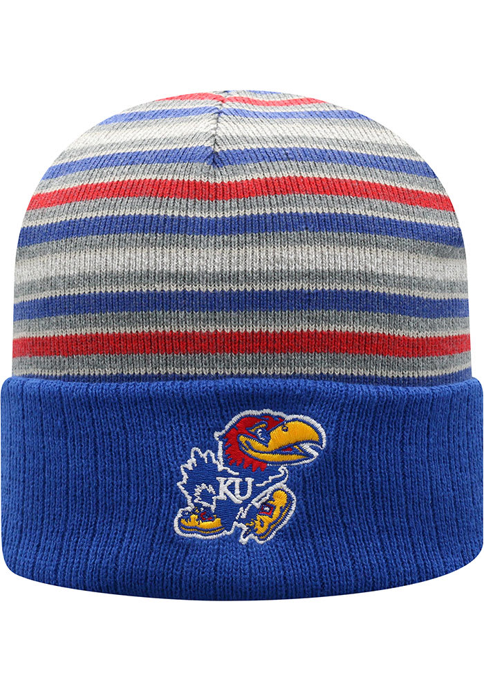 Kansas Jayhawks Blue McGoat Cuff Mens Knit Hat